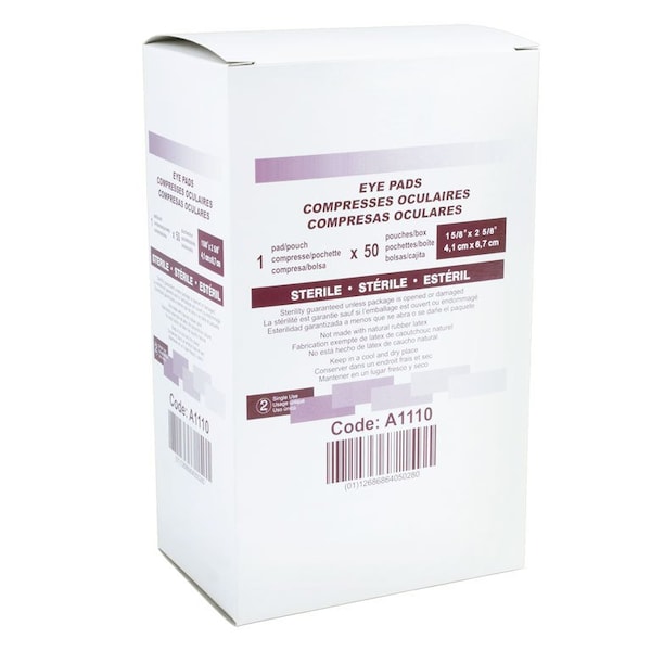 Oasis Eyepad, 1-5/8 in. X 2-5/8 in., Sterile, 50PK A1110 - main